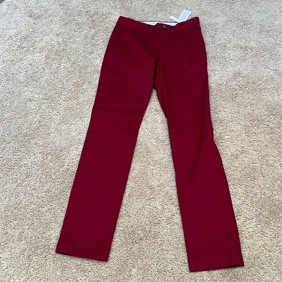 New! Lacoste SZ 30/34 mens turkey red cotton pants.